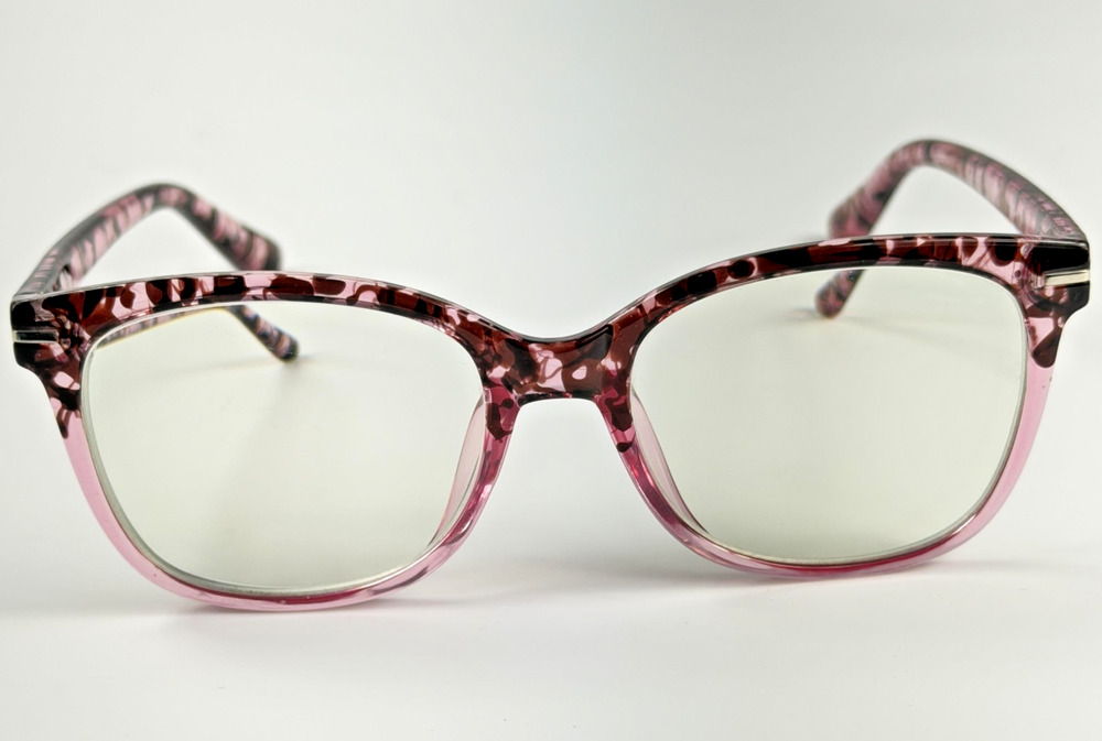 Zenni Pink Tortoise Womens Cat Eye Plastic Full Rim Eyeglasses FRAMES ONLY